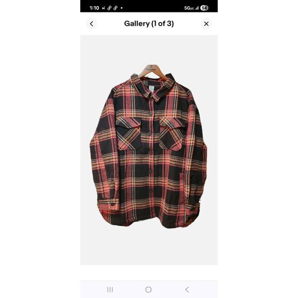 Members Mark Womens XXL Insulated Flannel Plaid Lumber Jack Cozycore Work Shaket - Picture 16 of 16